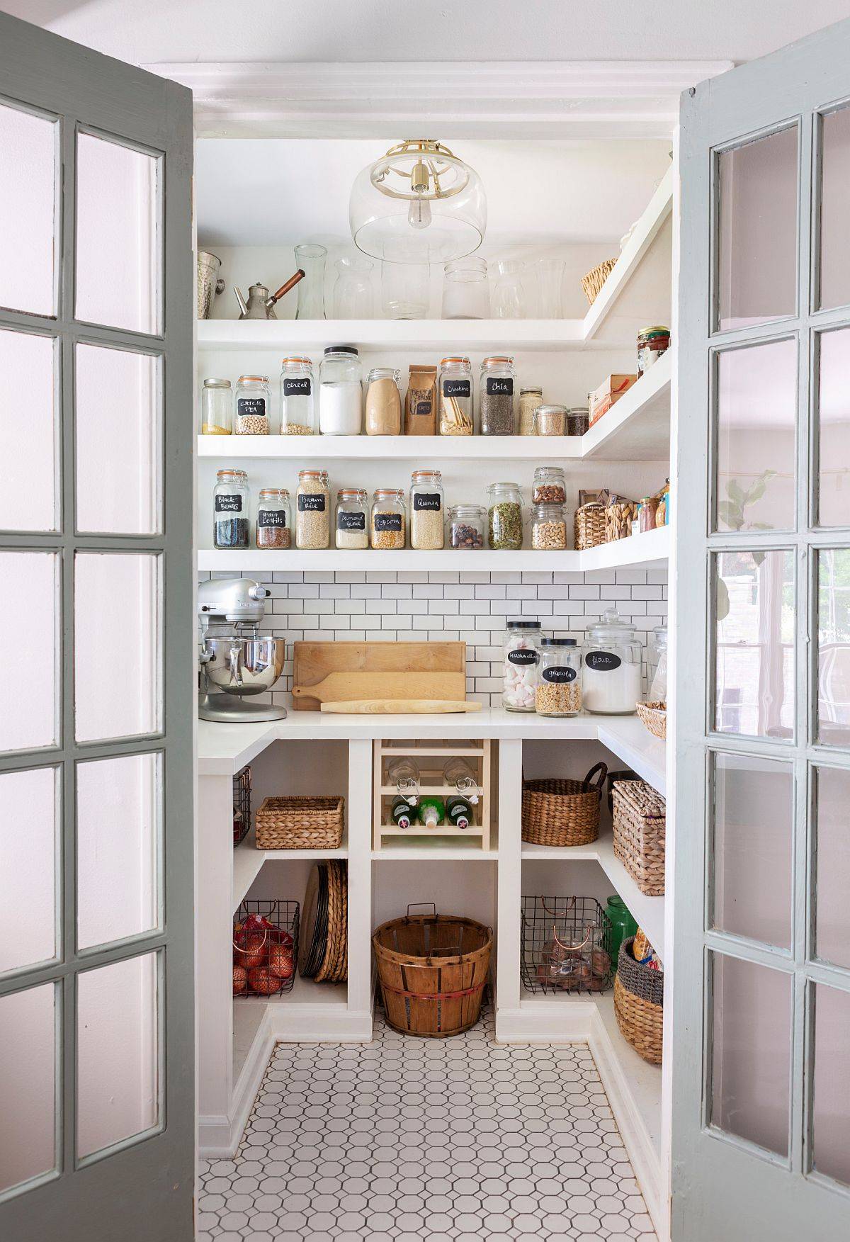 Pantry in the kitchen makes it easier to remove upper cabinets