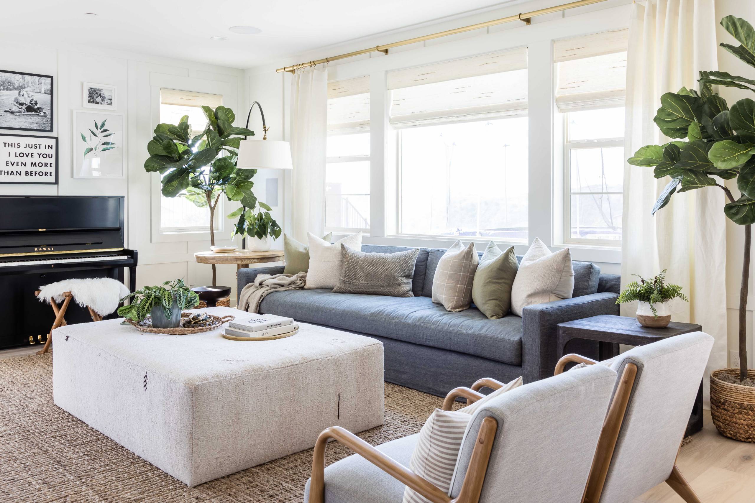 An area rug will make the space look put together (from Houzz)