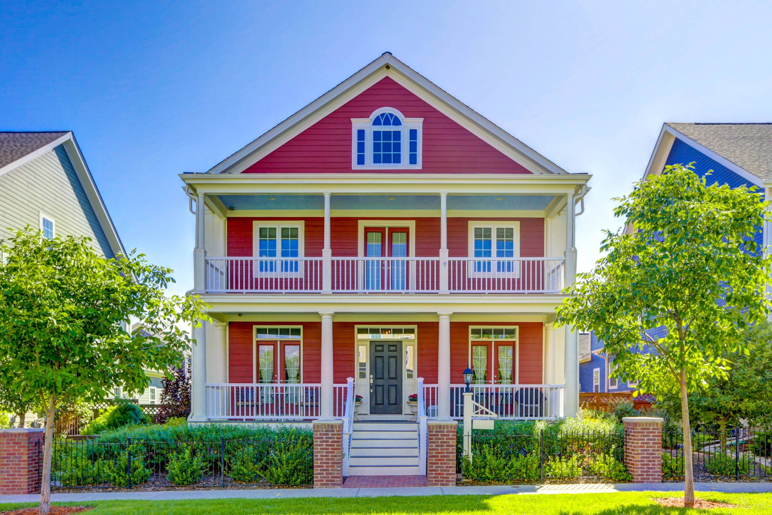 Red is a bold choice for a house exterior  (from Houzz)