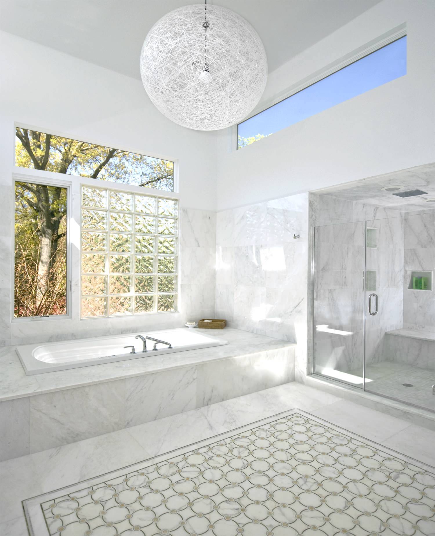 Glass bricks are versatile enough to fit wide range of styles (from Houzz)