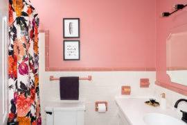 Pink Bathroom Inspiration, Then and Now