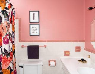 Pink Bathroom Inspiration, Then and Now