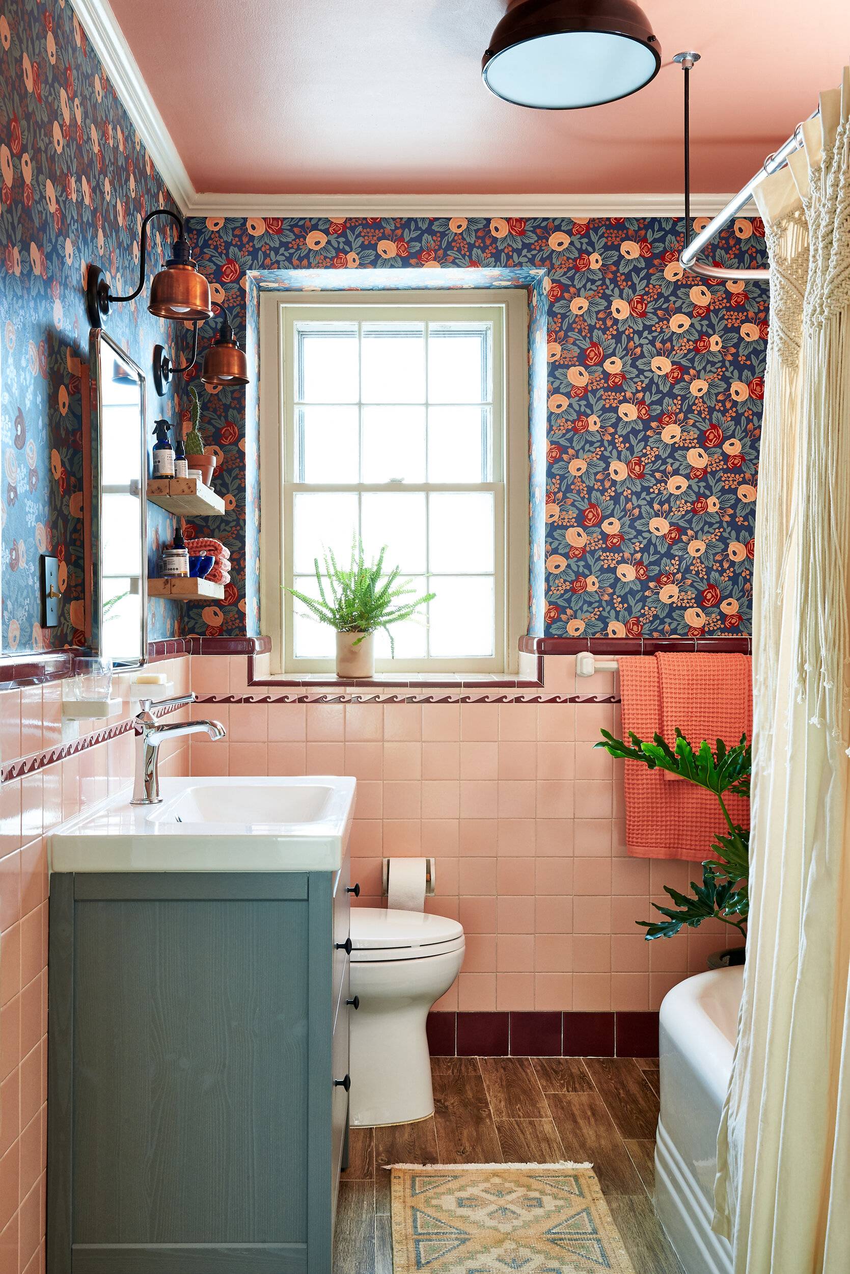 Pink Art Deco Bathroom [Photo by Airy Kitchen]