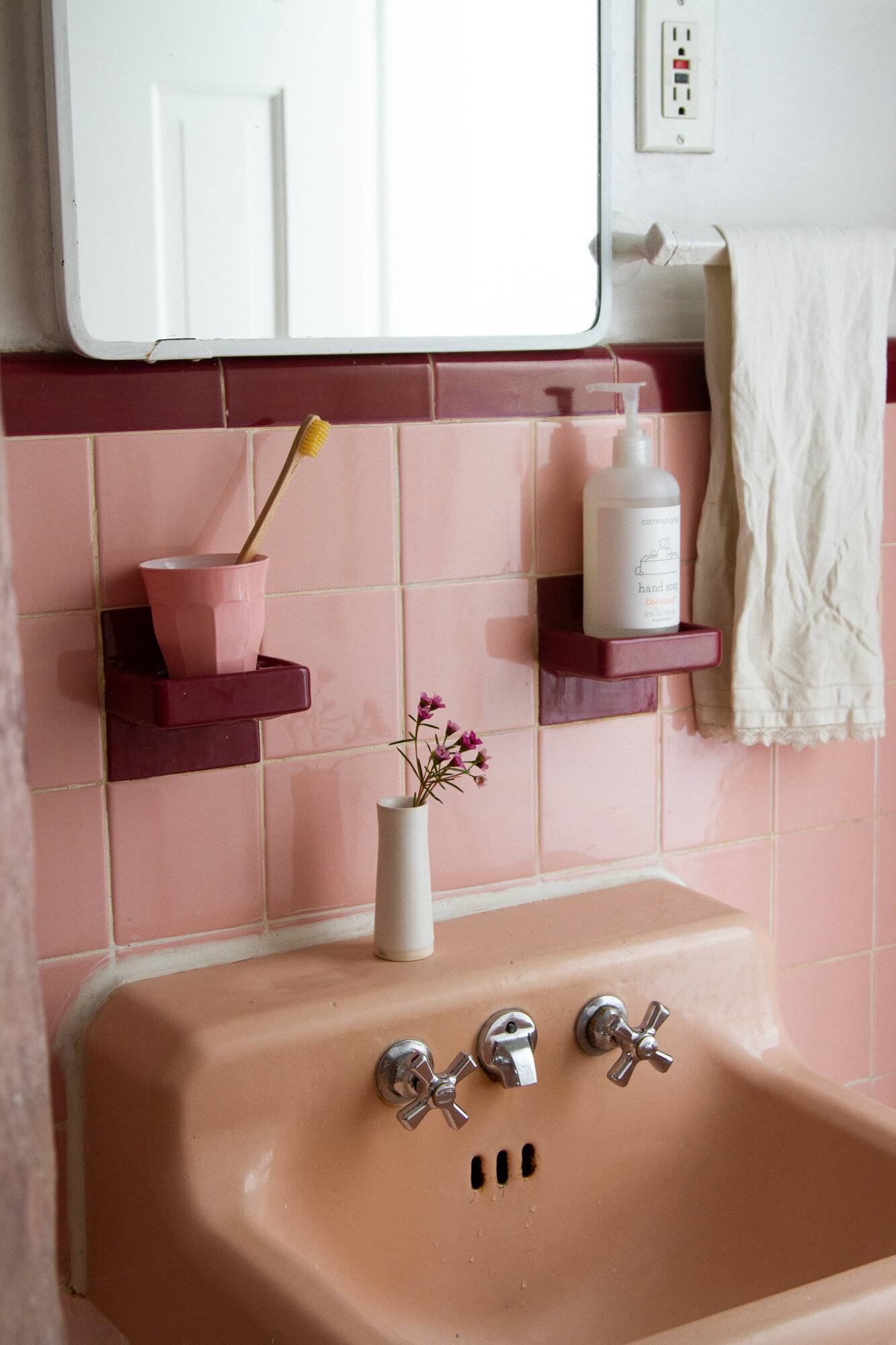 Pink Bathroom Resoration [Photo by Erin Boyle]