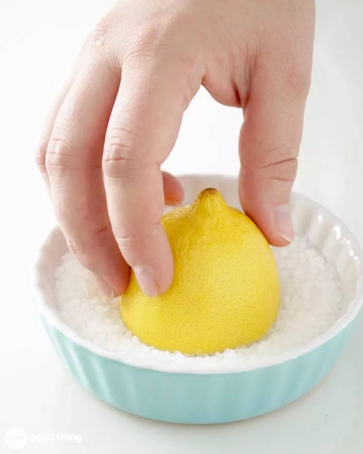 Salt and Lemon Removal on Butcher Block [Photo by Jillee]