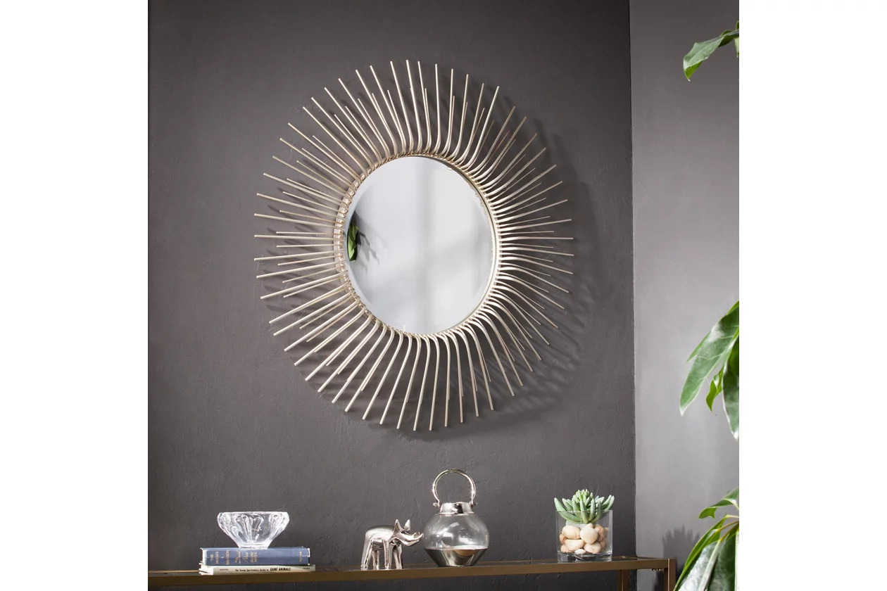 Chalke Round Oversized Sunburst Wall Mirror from Ashley Furniture