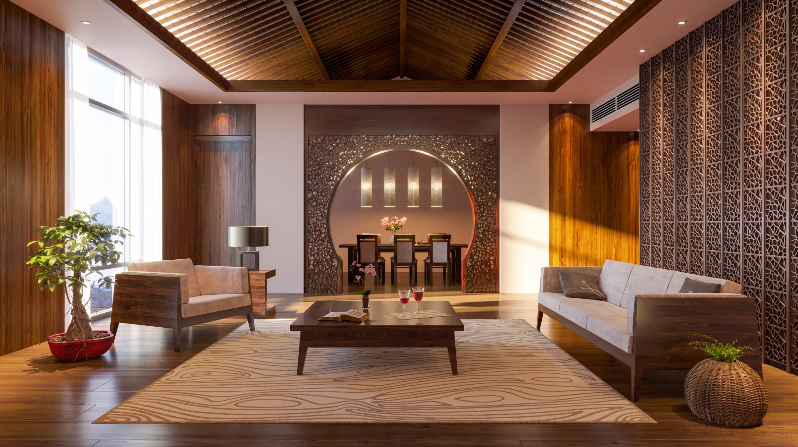Asian Zen is all about decluttering (from Houzz)