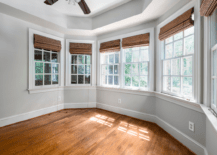 Large Bay Window with Wood Blinds