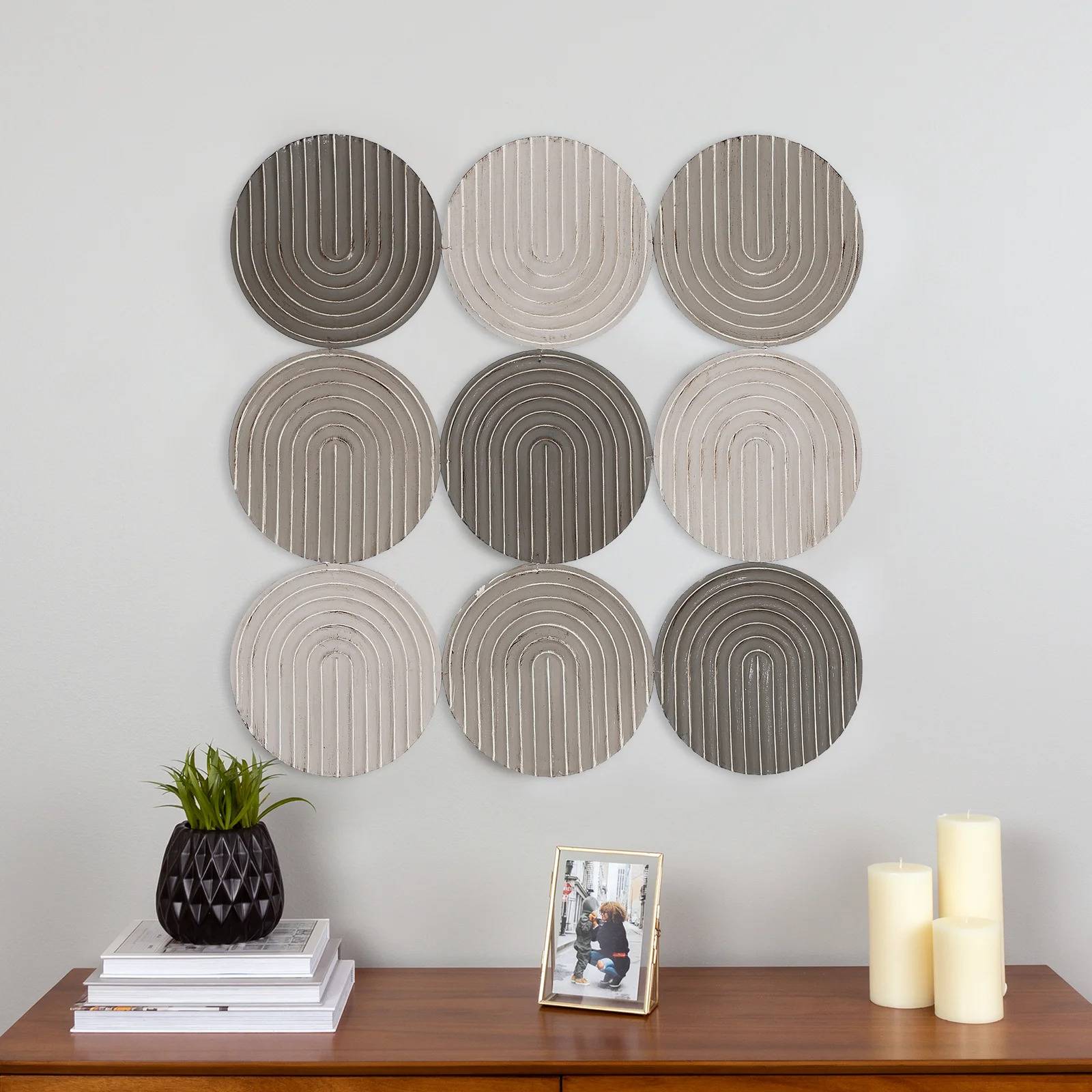Taupe wall decor from Wayfair