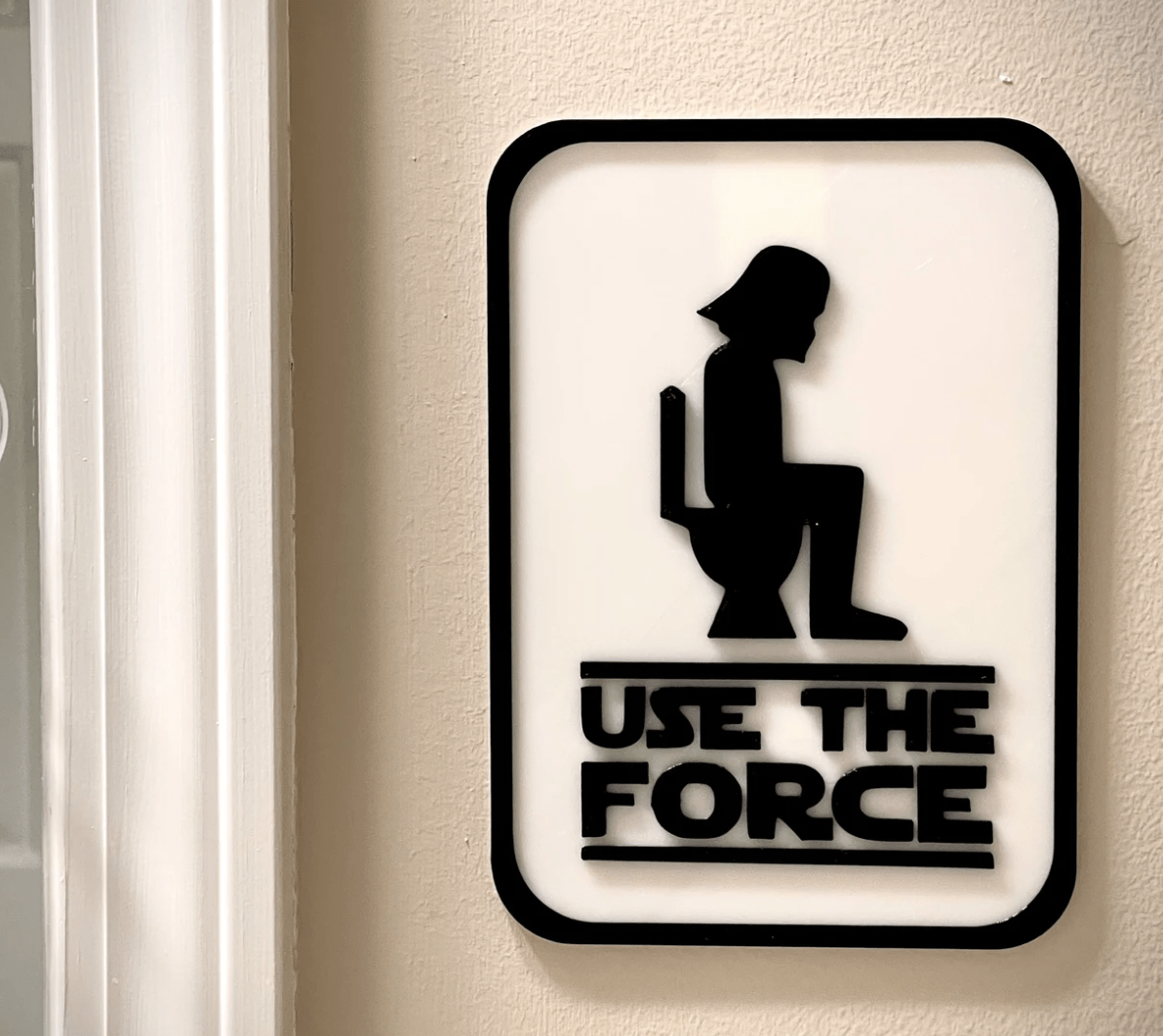 use the force star wars bathroom sign darth vadar pooping