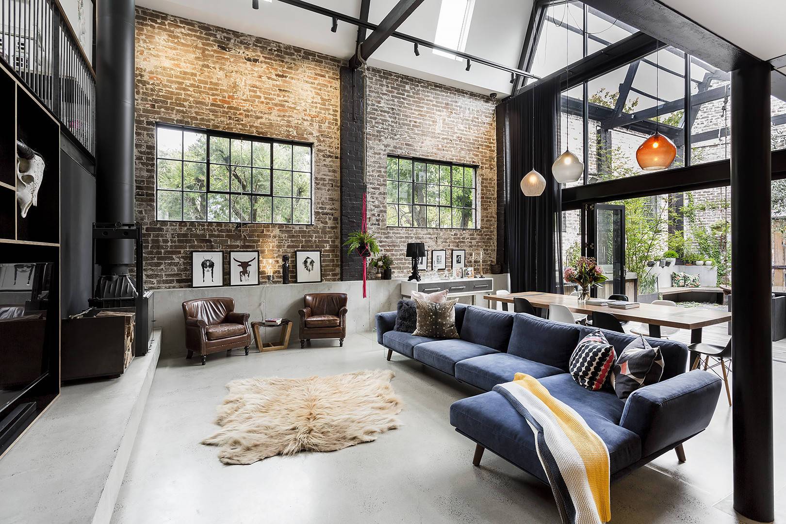 industrial living room
