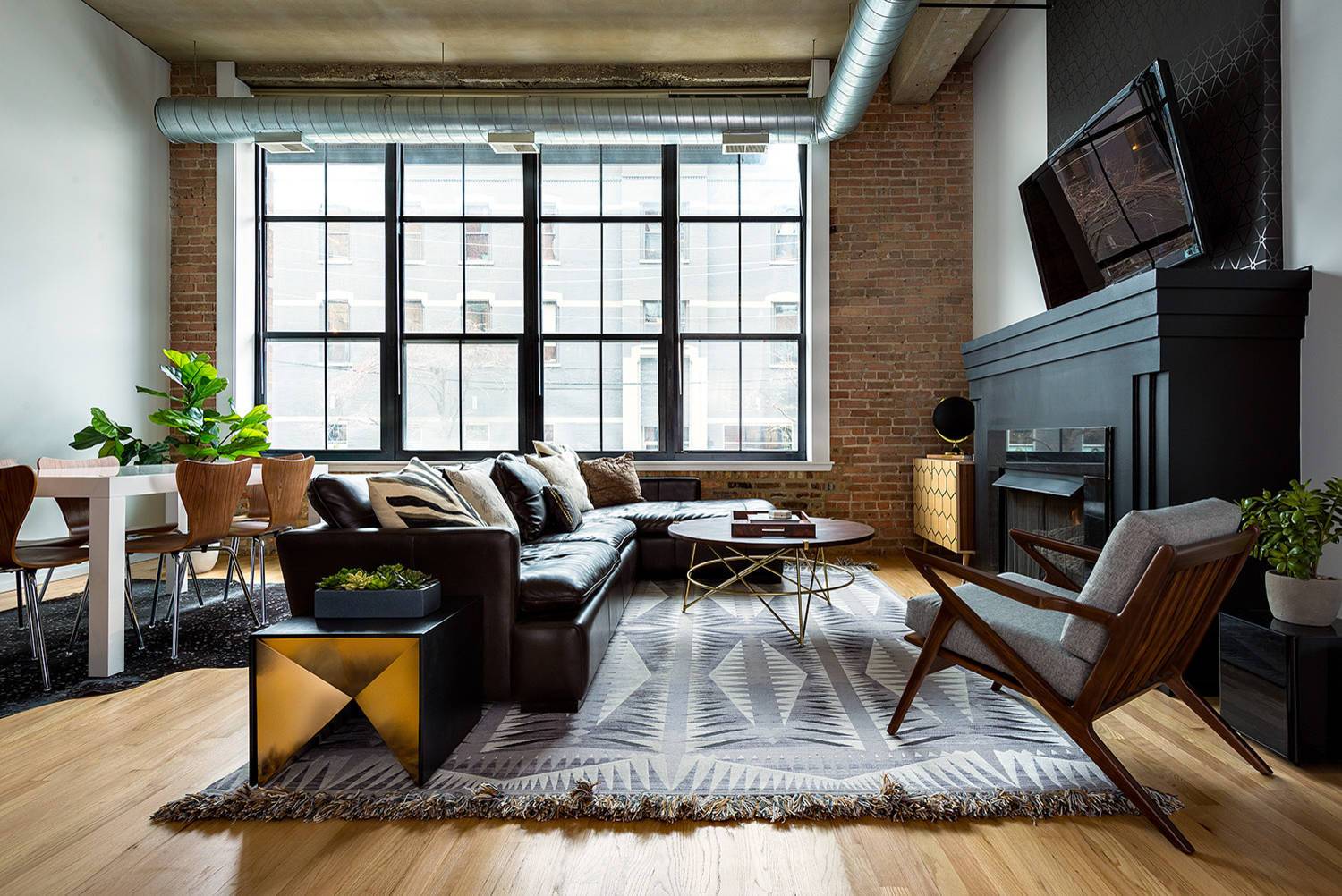 modern industrial lounge room