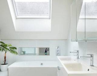 Sloped-Ceiling Designs For Turning That Attic Into an Extra Bathroom