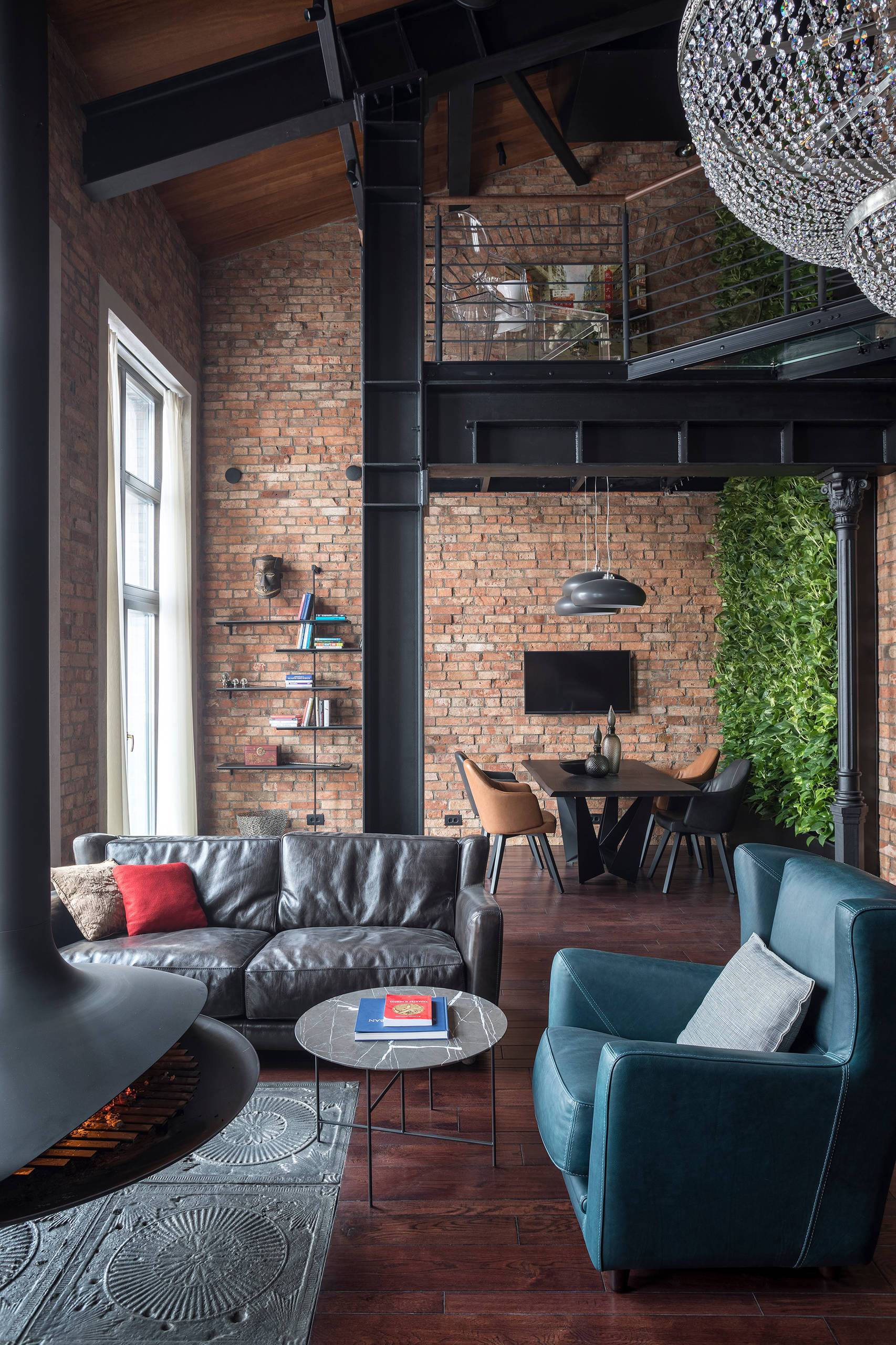 Exposed brick walls (from Houzz)