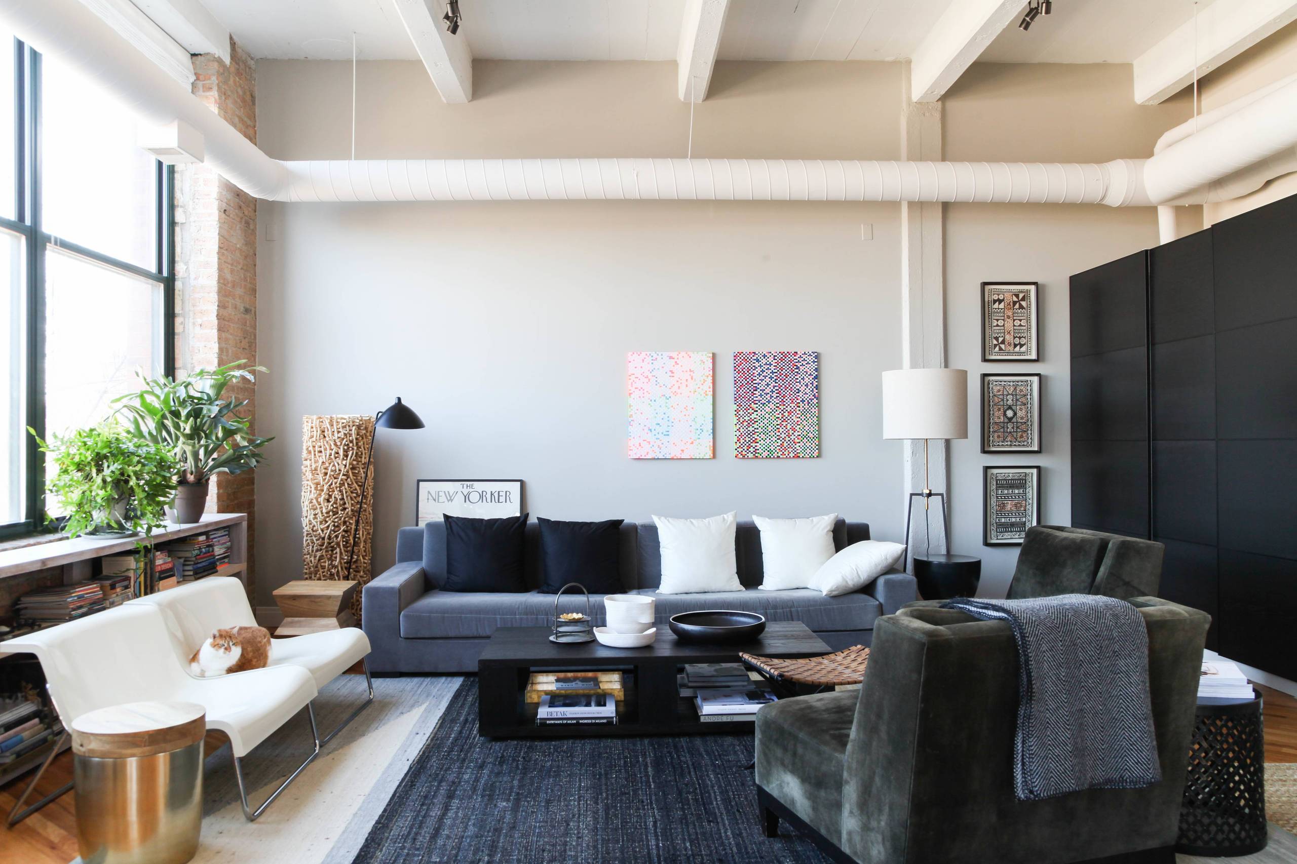 Simple industrial living room (from Houzz)