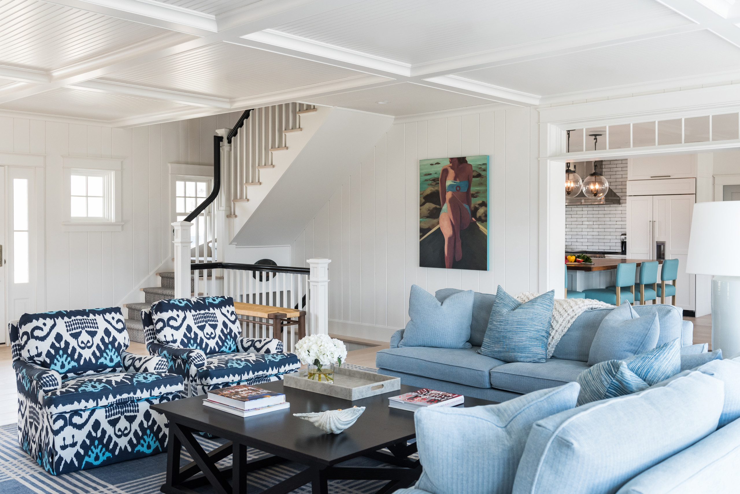 Curated color palette, a reminiscent of the ocean (from Houzz)