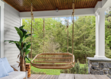 wicker hanging patio porch swing no cushion