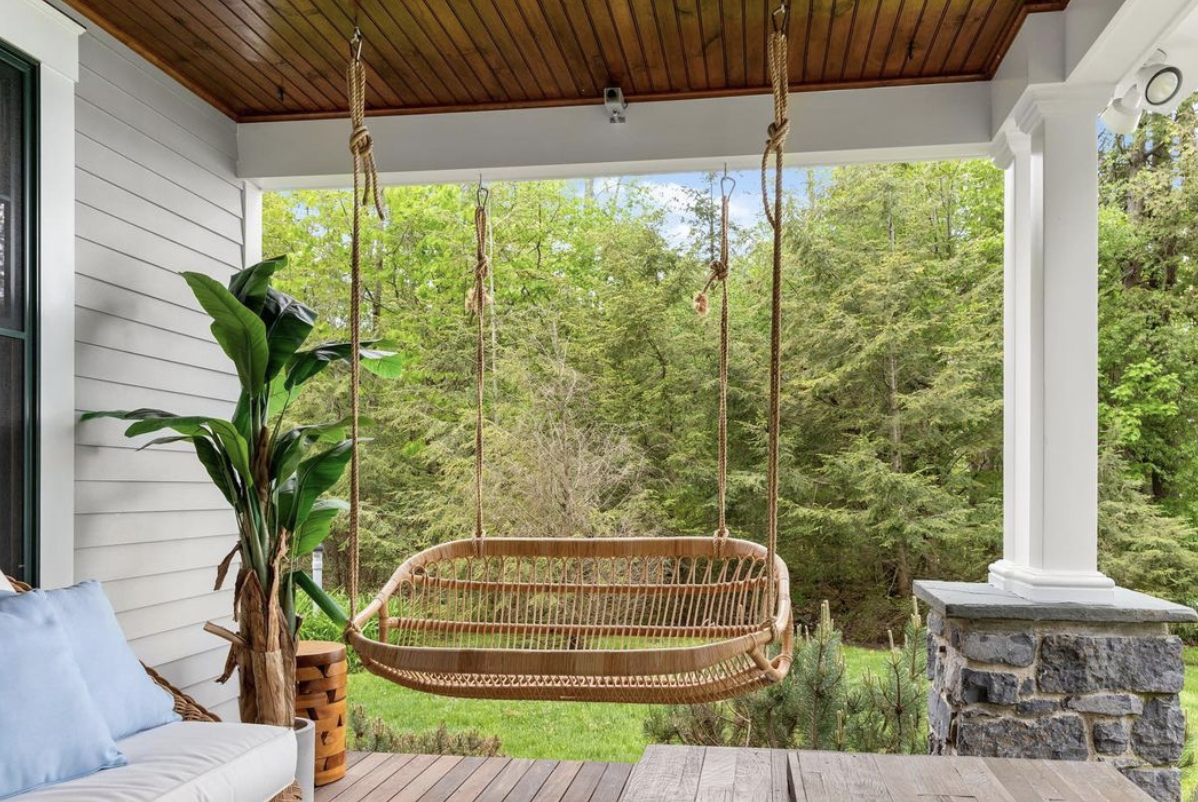 Hanging porch clearance swing