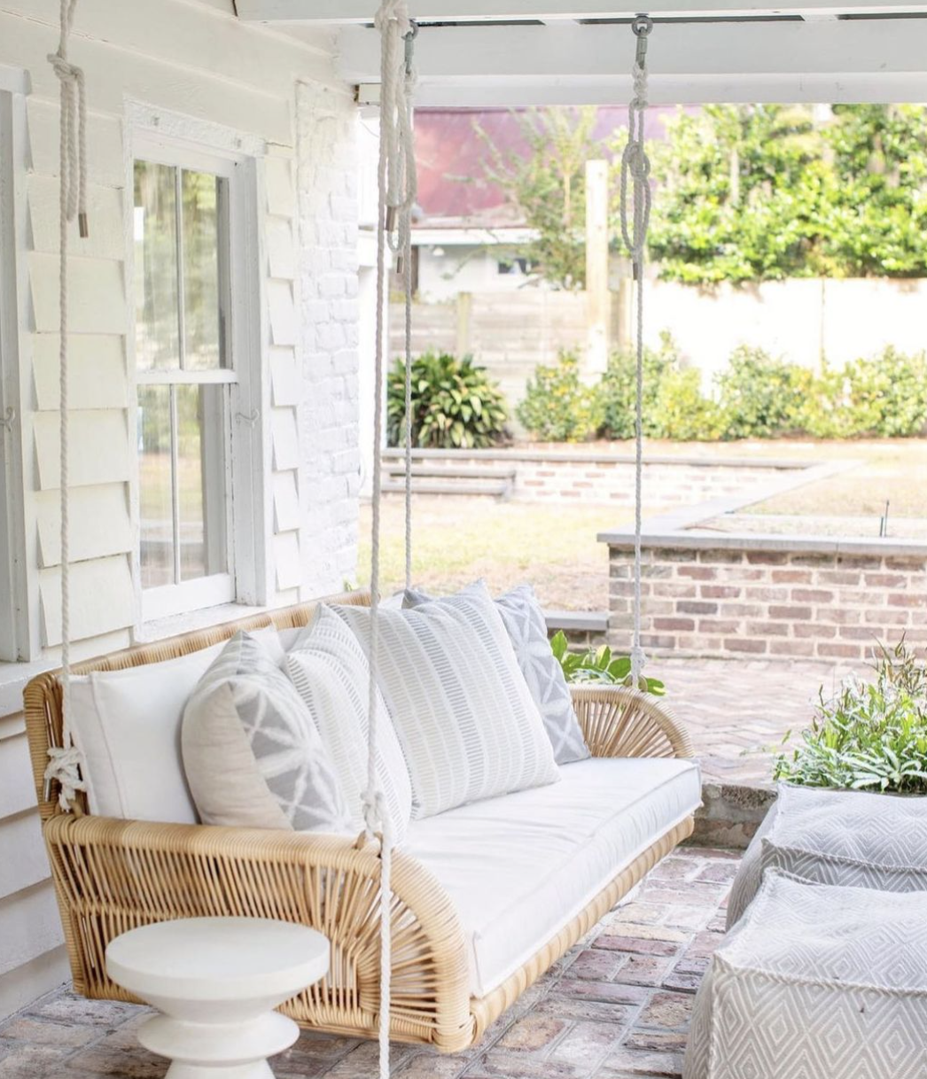 wicker porch swings