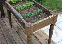 old table lettuce stand raised garden bed