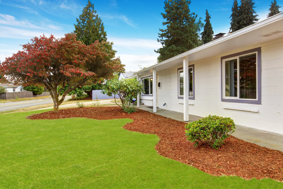 simple landscaping ideas using mulch