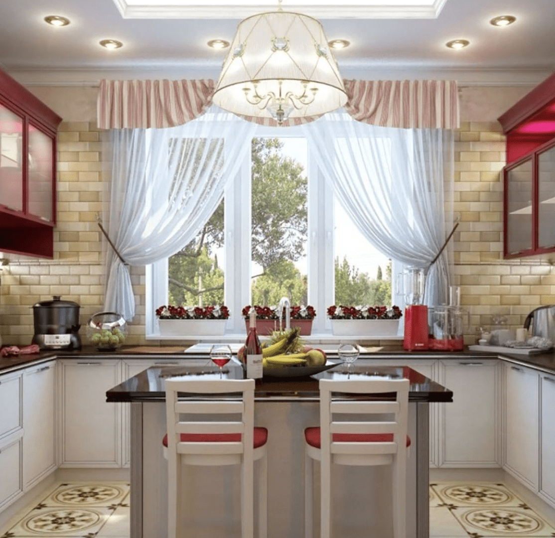 Kitchen Curtain Ideas 41 For A Beautiful E   Sheer Curtain With Valance 11193 