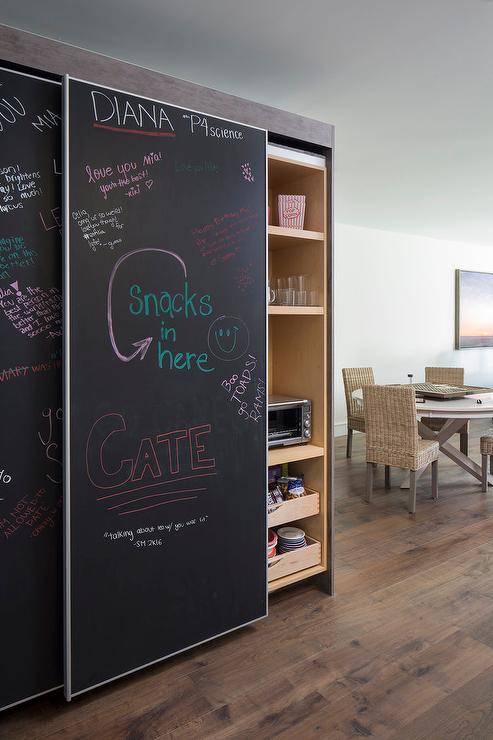 chalkboard sliding doors