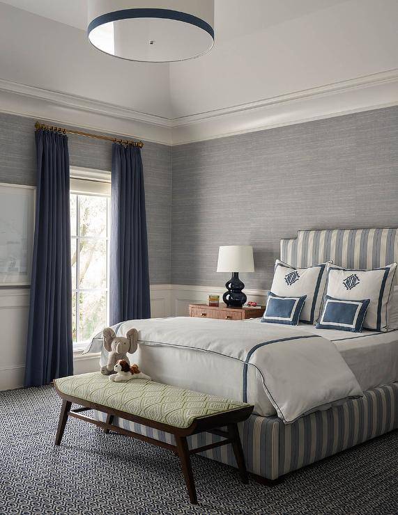 gray and blue bedrooms