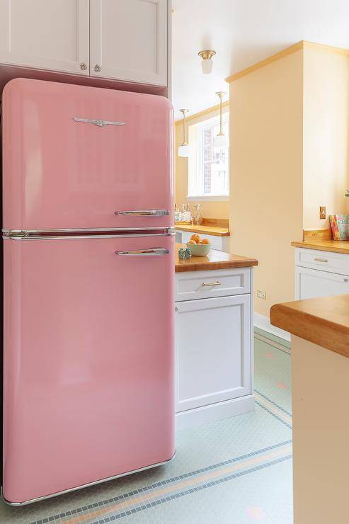 pink pastel fridge