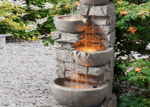 water fountain garden stone