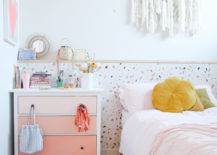 terrazzo bedroom pink girls room