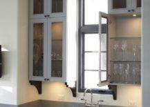 light grey wire mesh cabinets