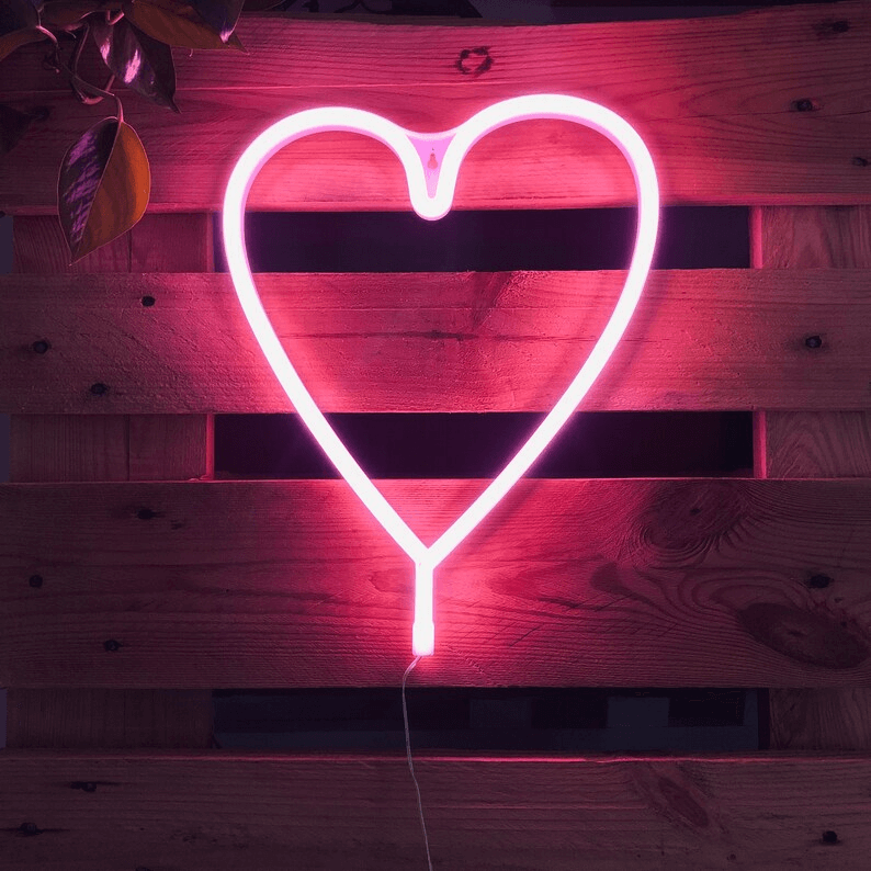 heart neon light