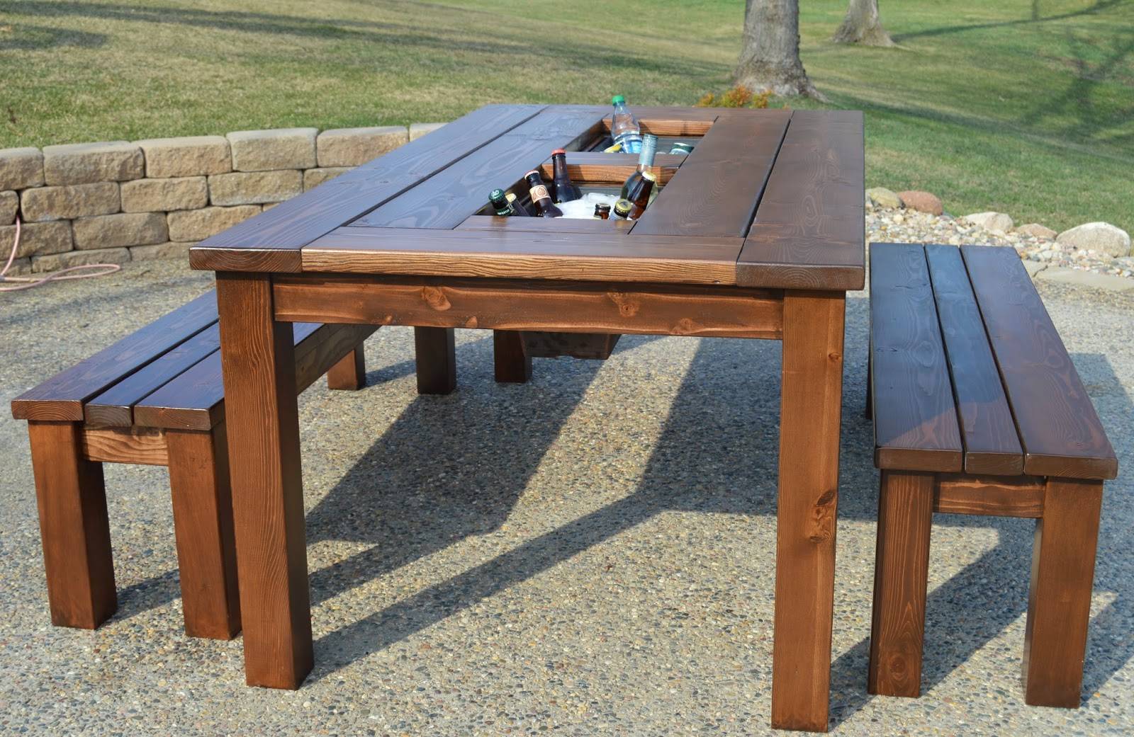dining table with built in ice box