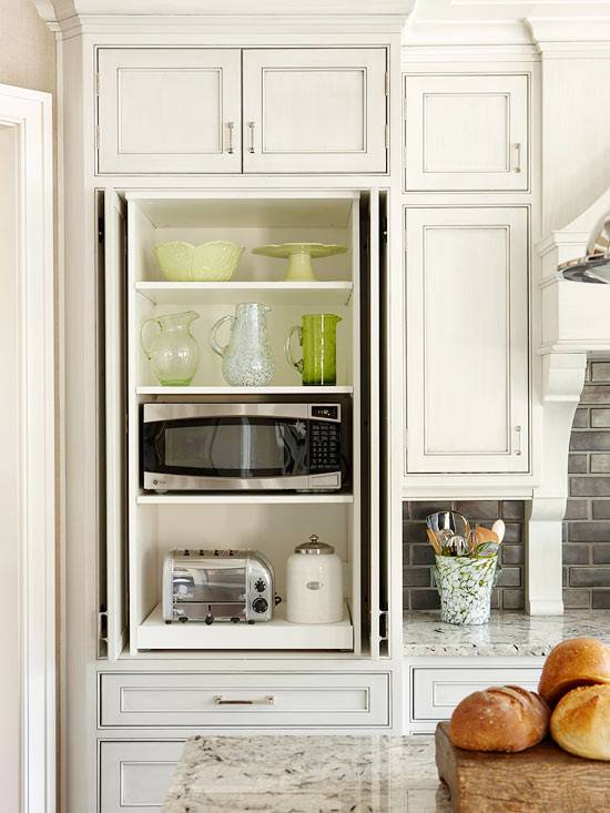 Small Kitchen Appliance Storage 