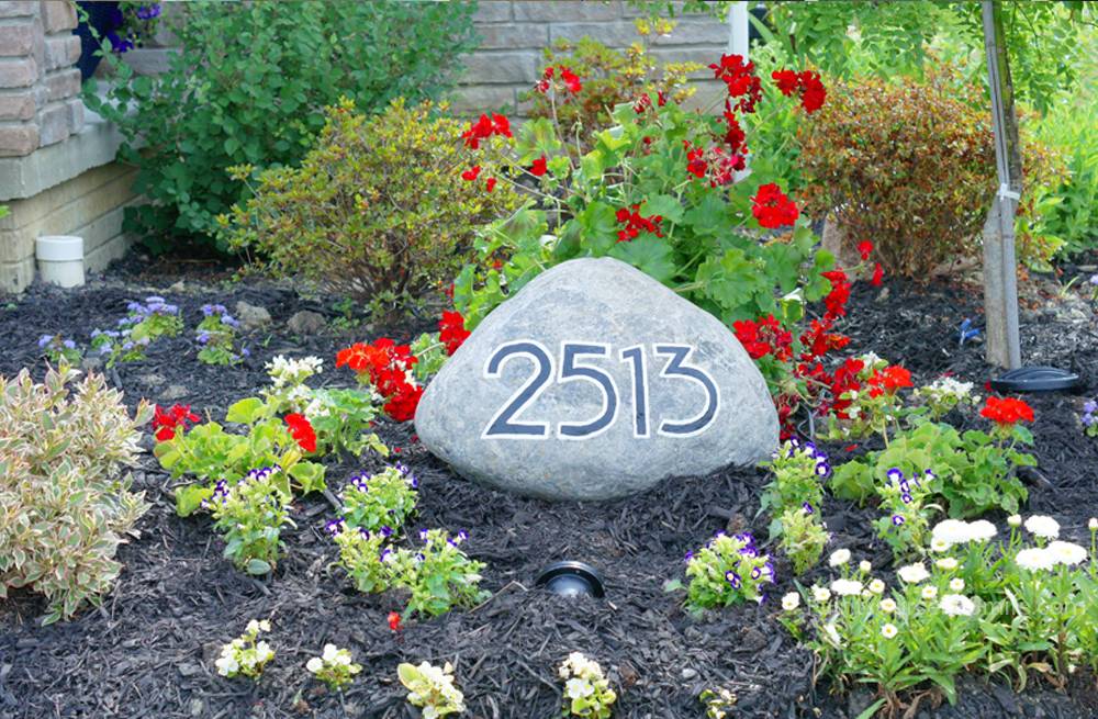 rock numbers garden