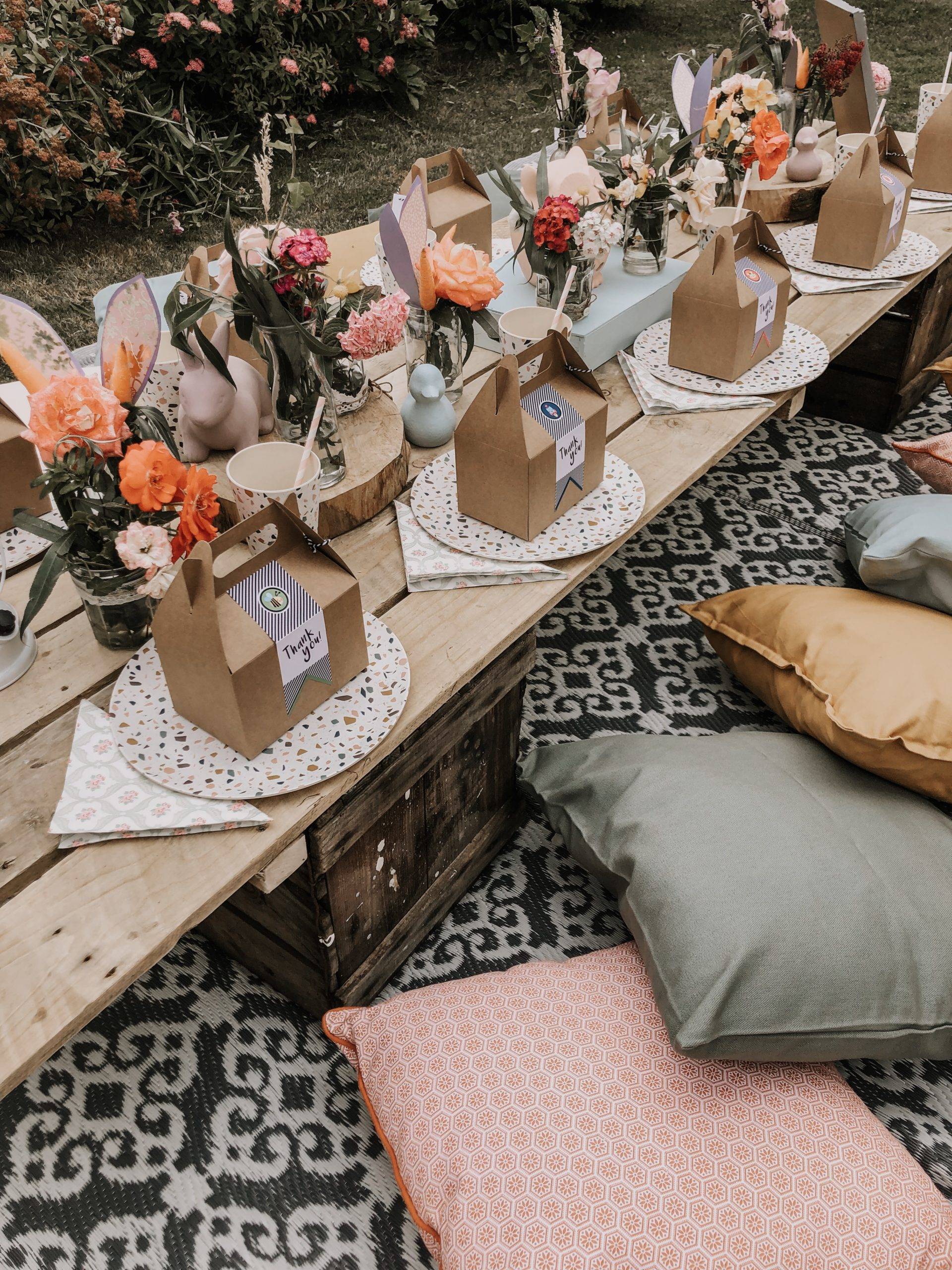 floor seating at a party