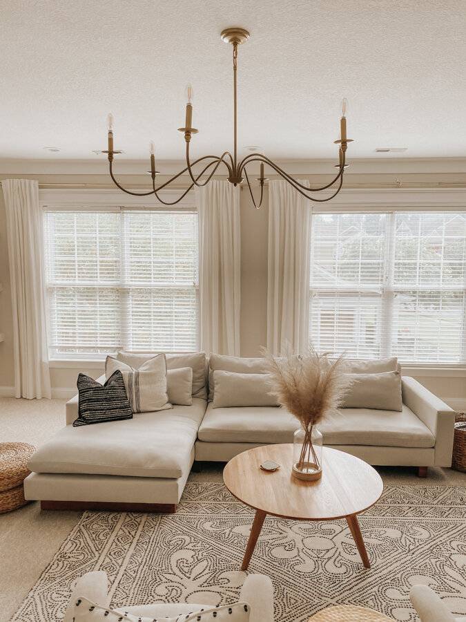 white sofa living room