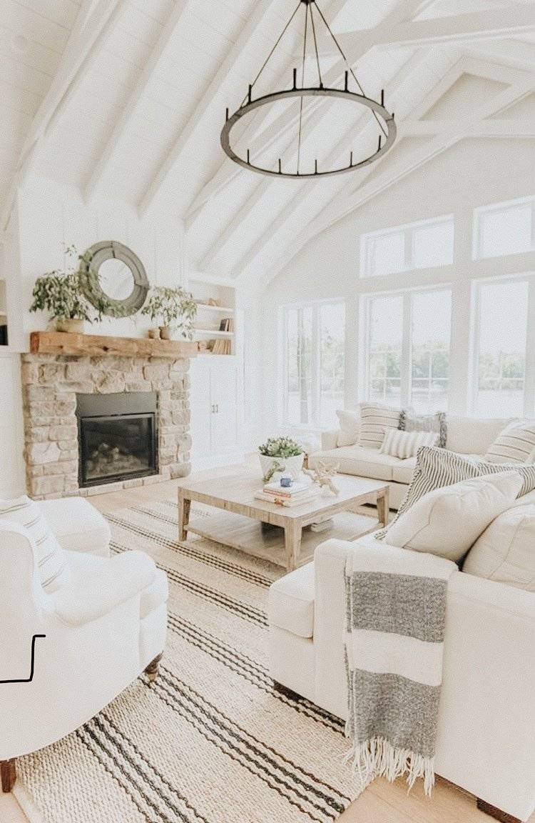 white sofa living room