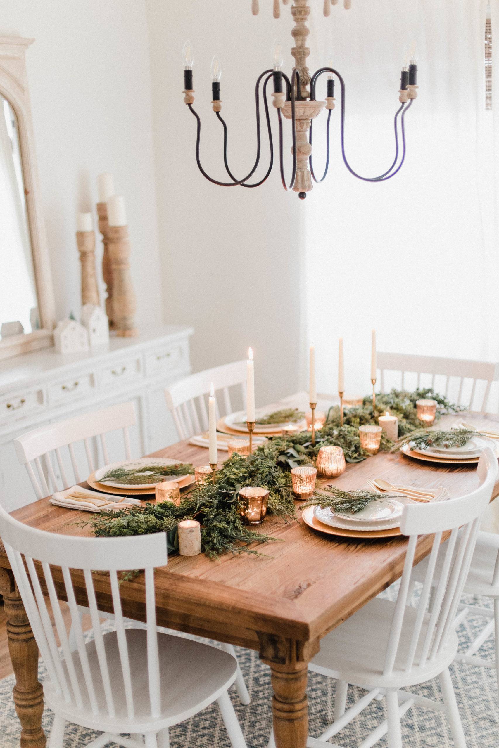 subtle Christmas tablescape