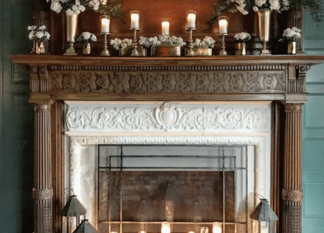 Candles In The Fireplace 30 Modern Fireplace Candle Ideas To Brighten   Fireplace Candles 66815 650x467 