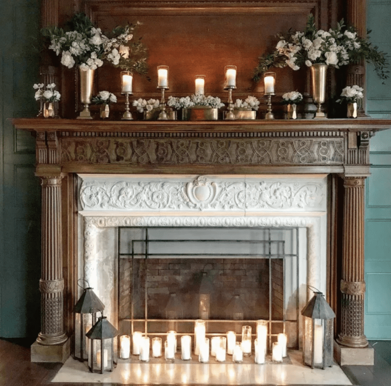 Candles in the Fireplace: 30+ Modern Fireplace Candle Ideas to Brighten ...