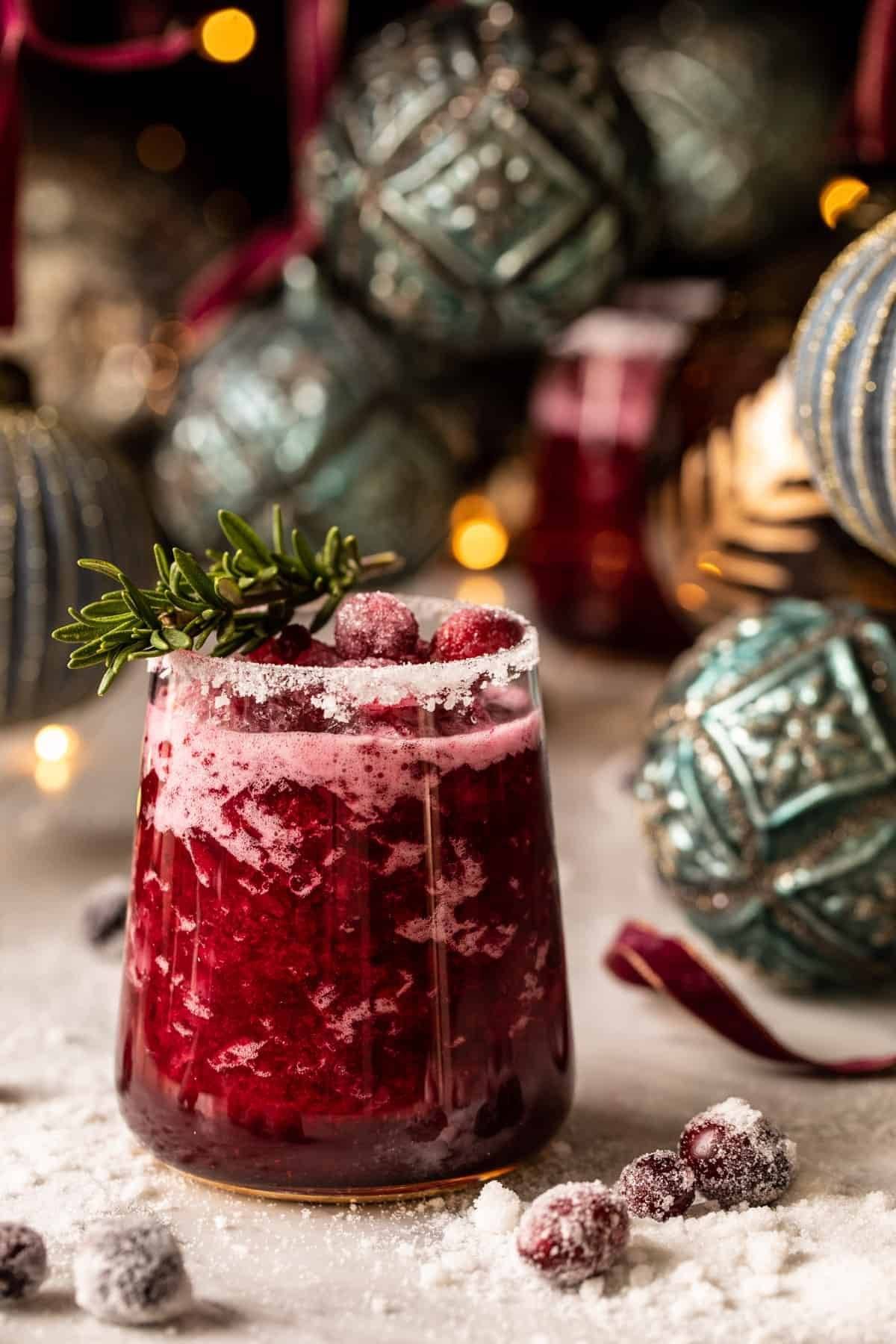 red cocktails in a glass