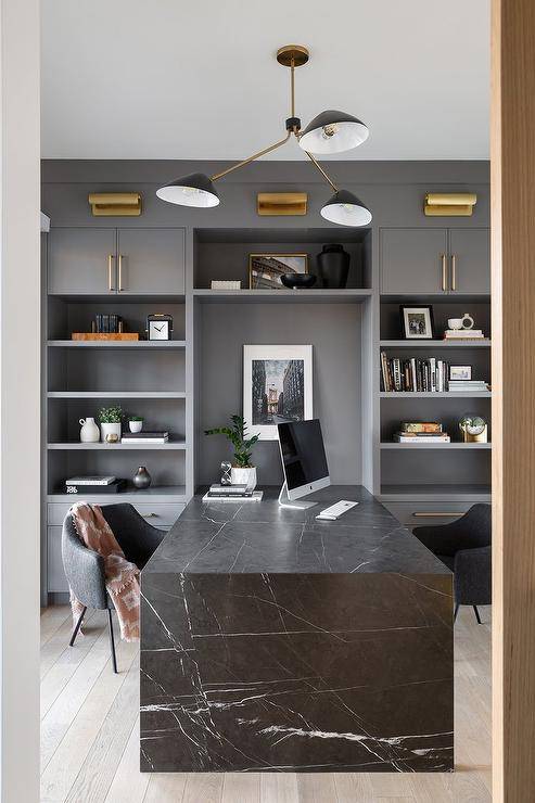 Dark Gray Built Ins Design Ideas