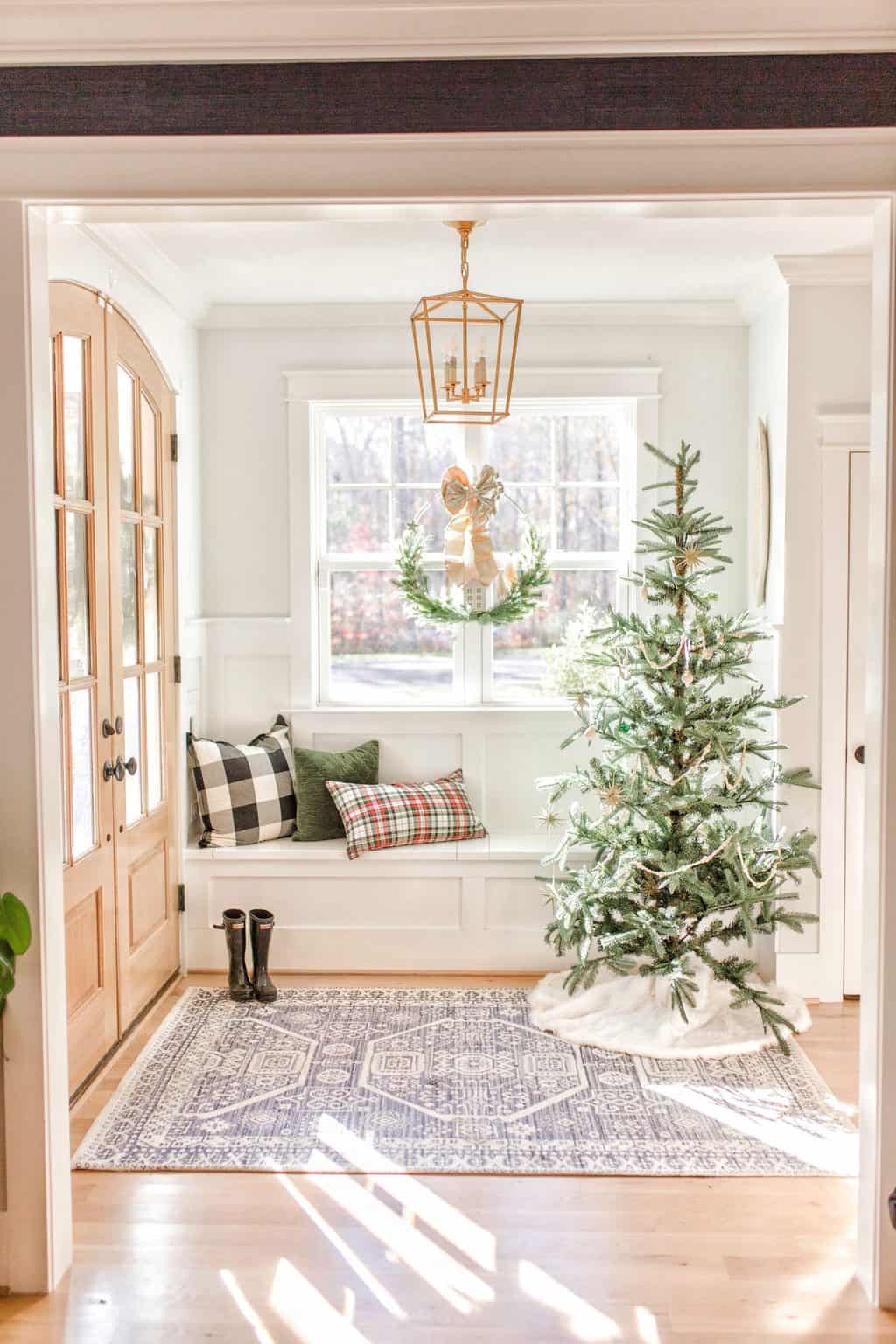 Christmas tree in entryway