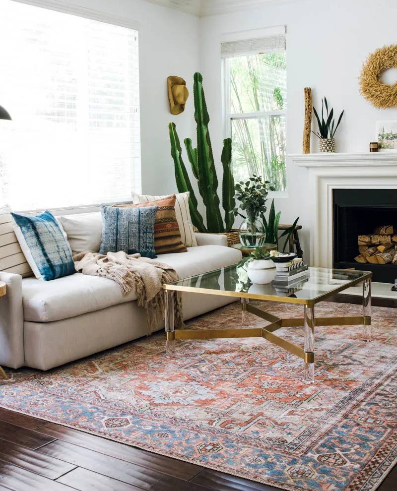 white sofa living room