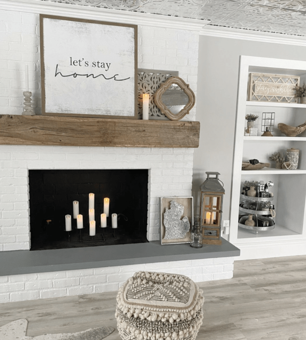 Candles in the Fireplace: 30+ Modern Fireplace Candle Ideas to Brighten ...