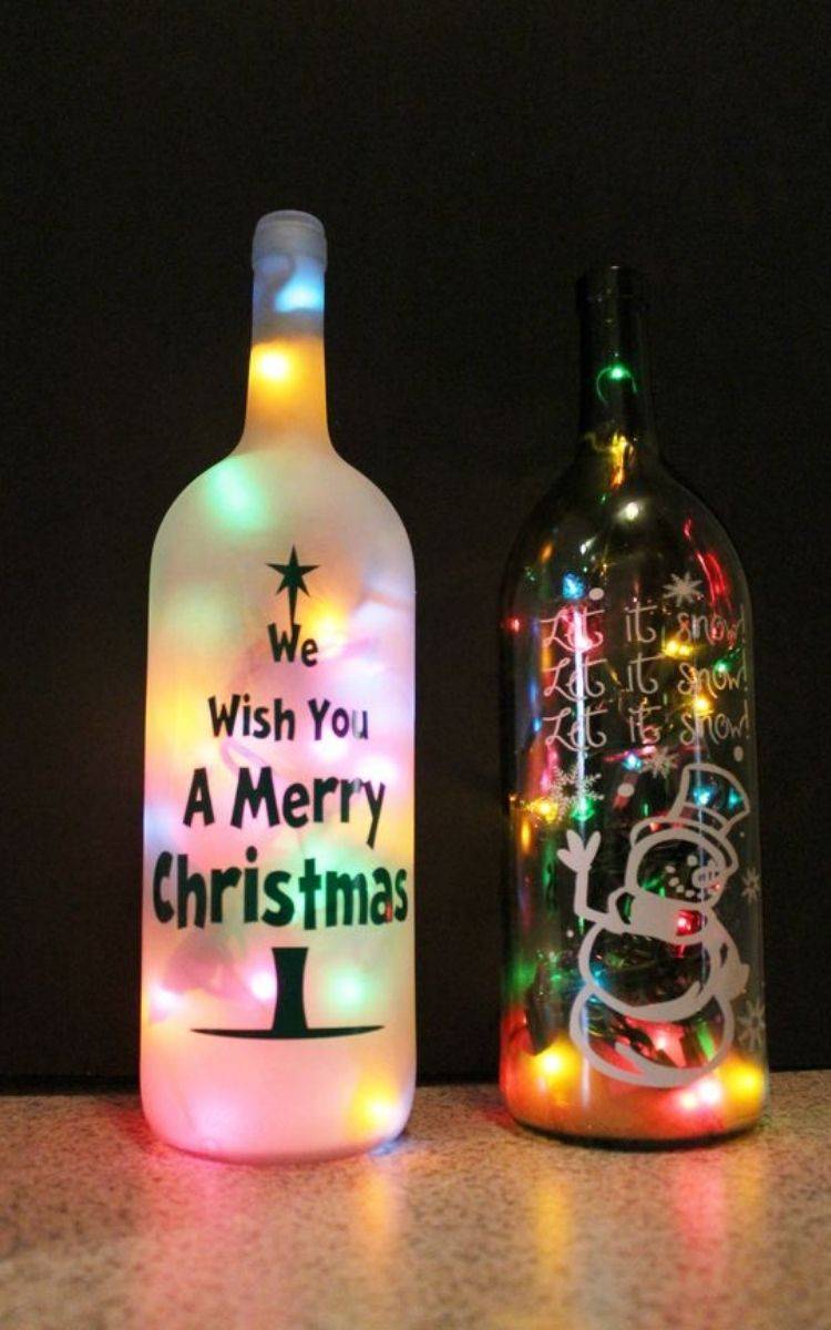 light up wine bottles christmas