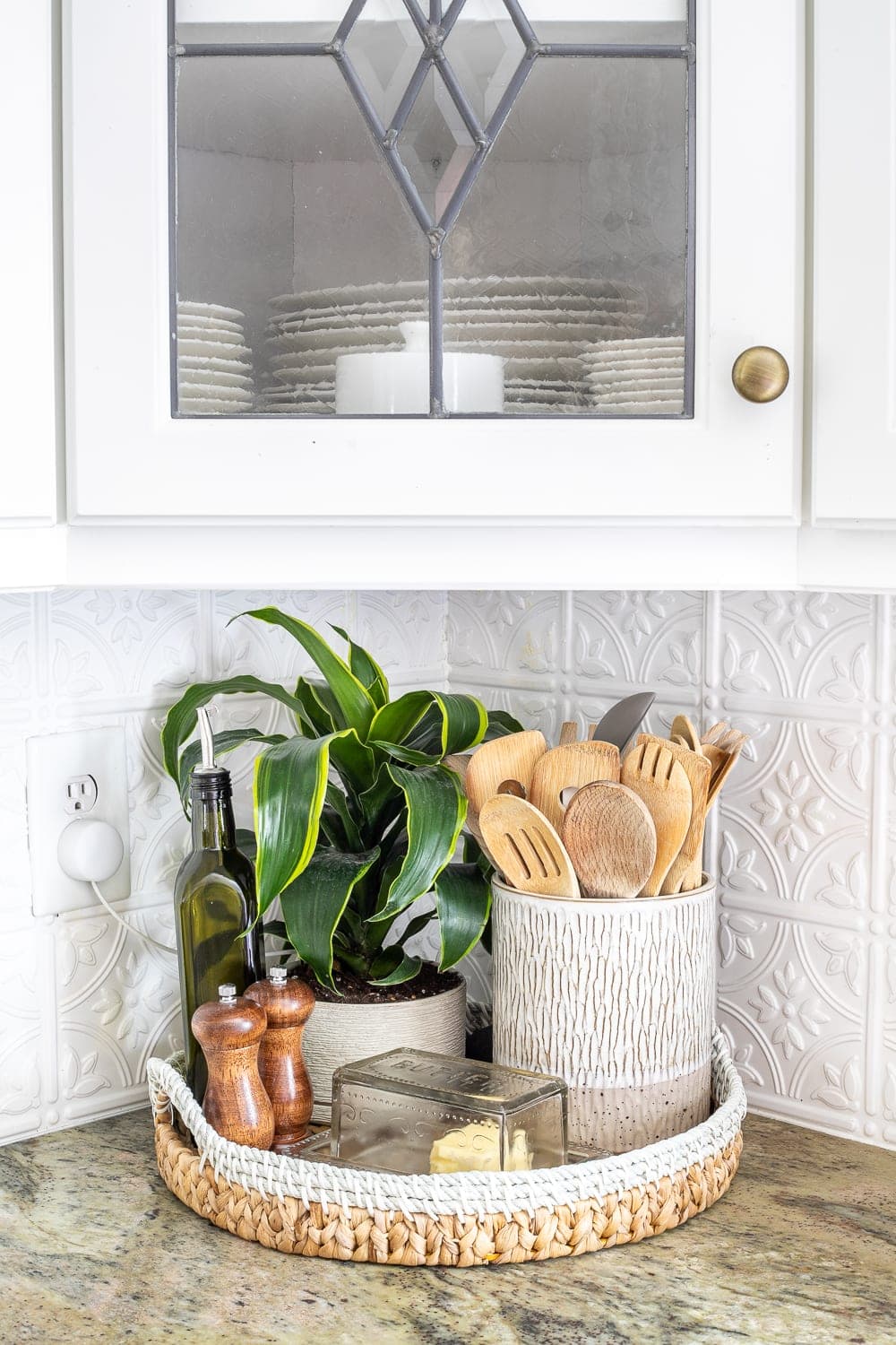 a corner kitchen counter