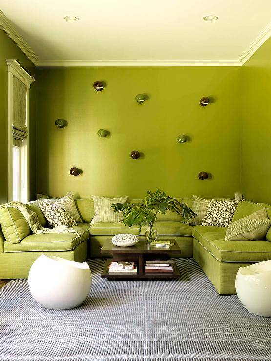23 Green Living Rooms To Inspire